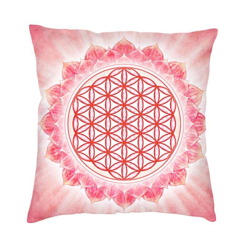 Sacred Geometry Flower Of Life Kuddfodral 45*45cm för vardagsrumssoffa Geometrisk Mandala Kuddfodral Sammets örngott