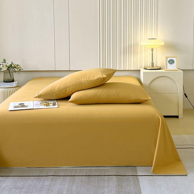 Bed Sheet Ins Style Thickened Solid Color Machine Washable Bedding