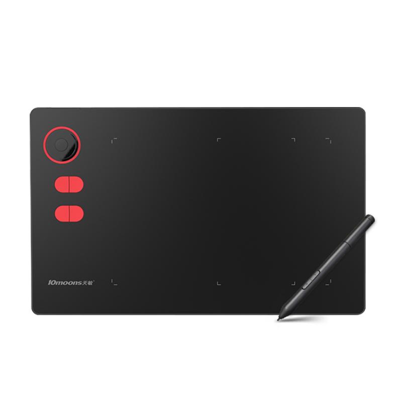 10moons G20 Digitales Grafik-Zeichen-Tablet Zeichen-Tablet Mit Rollrad-Taste Stift Grafik-Tablets
