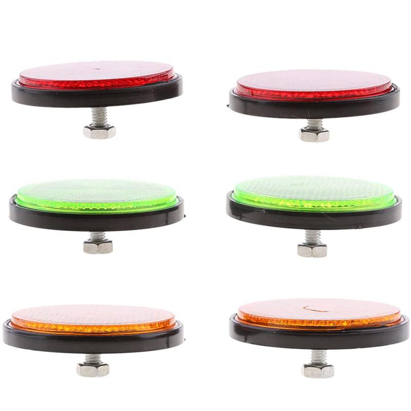 2.16inch High Visibility Round Reflective Warning Reflector Weatherproof Bikes