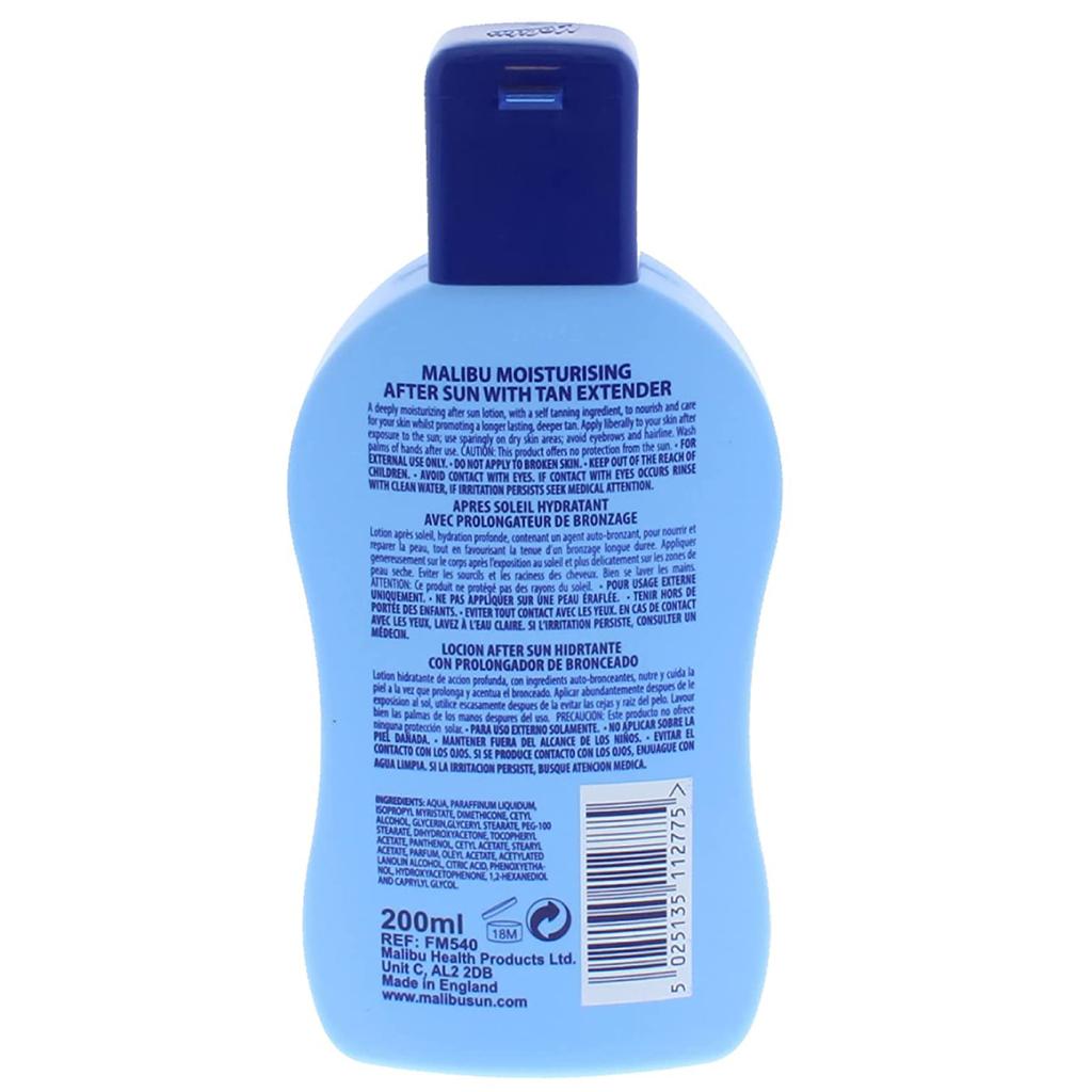 Malibu After Sun Lotion with Tan Extender 200ml