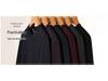 Men's Fleece-Lined Long Sleeve Wool Sweater - Casual Loose Fit, Autumn/Winter Style
