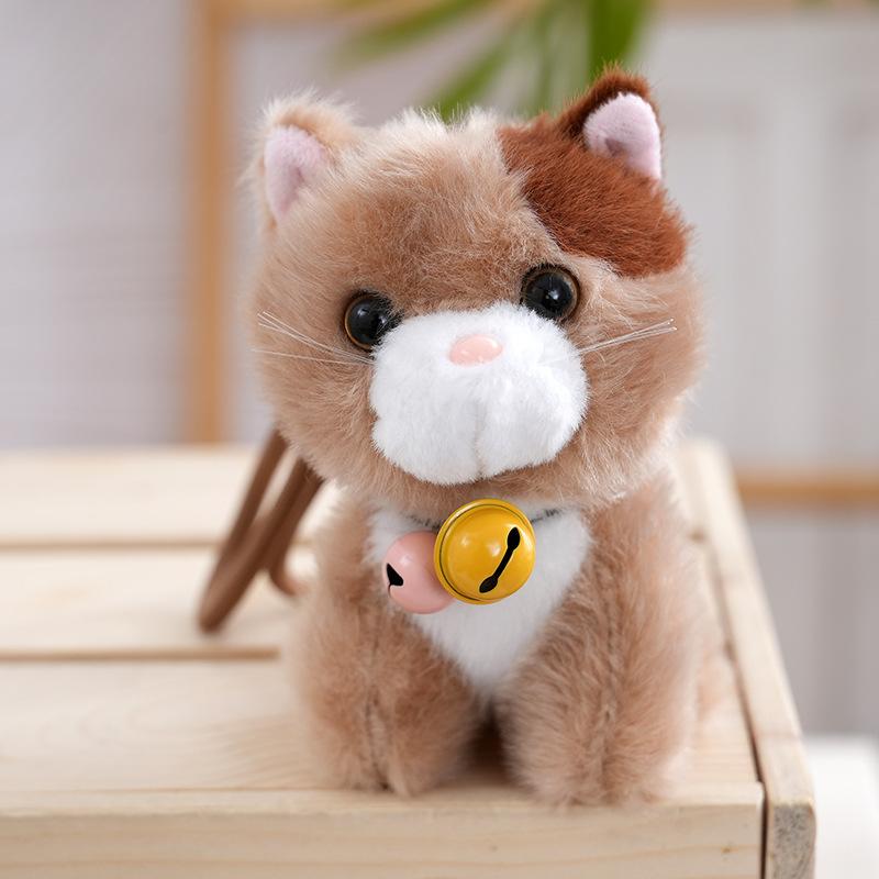 1 Pezzo Morbido Peluche Soffice Ciondolo Gatto Con Adorabili Campanellini Per Decorazione Zaino Regalo Ideale Per Amanti dei Gatti Bambini