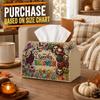 1pc Vintage Rustic Halloween Tissue Box | Multi-functional Halloween Napkin Dispenser, for Home and Halloween Car Decor Scarecrow Skull Botanical, Sty