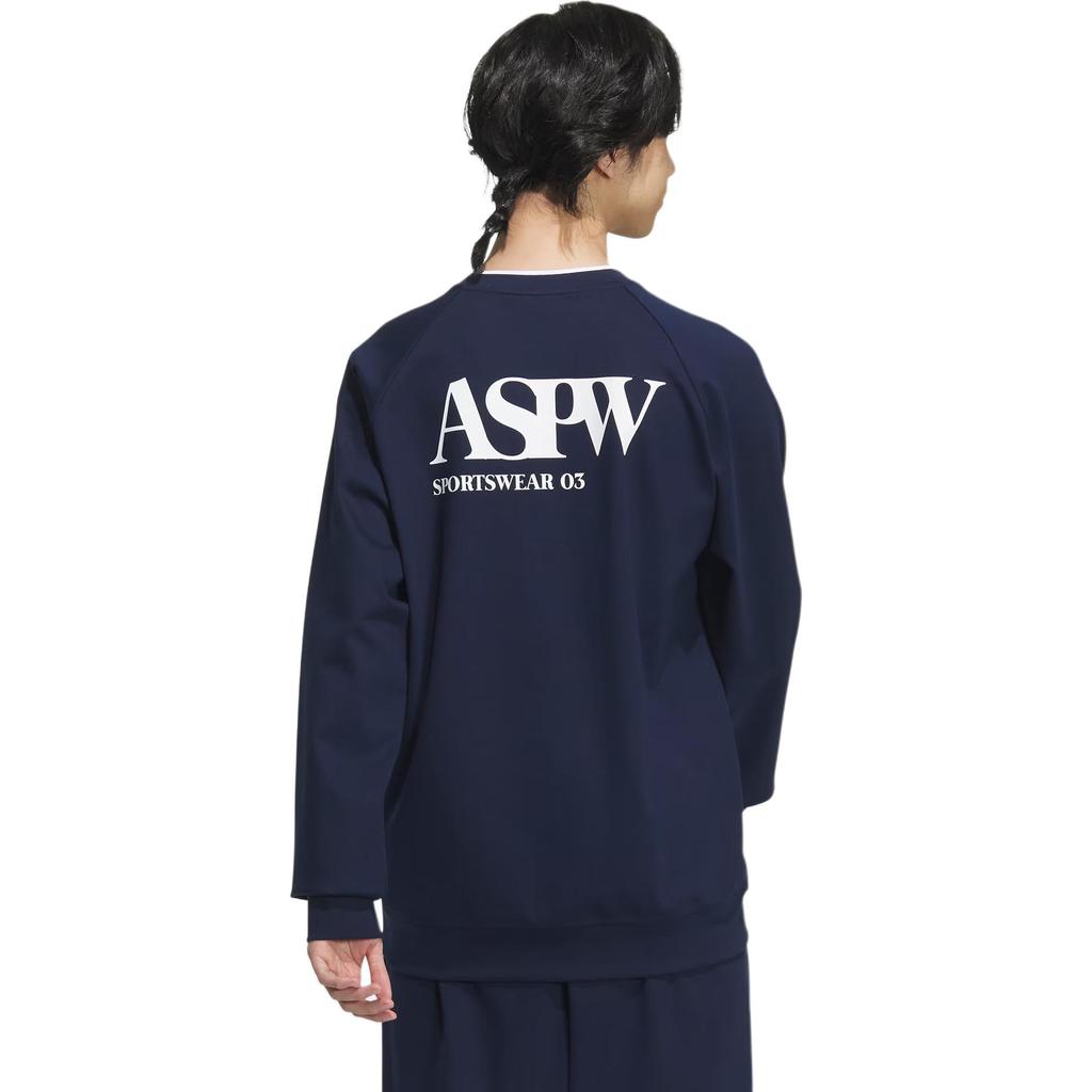 adidas Felpa a Maglia Doppia Verbiage Con Stampa a Lettere e Collo Color Block Uomo Felpa Blu Navy JE3665
