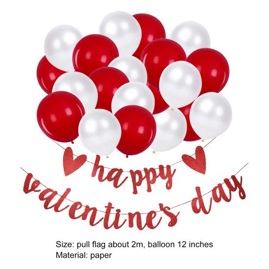 1 sada balónků vzor nápisu Snadná dekorace Láska srdce k sestavení banneru na Valentýna