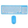 96 Key Wireless Keyboard Mouse Combo 10 Meters Transmission Fade Resistant Keyboard Mouse Combo with Nonslip Mat Blue