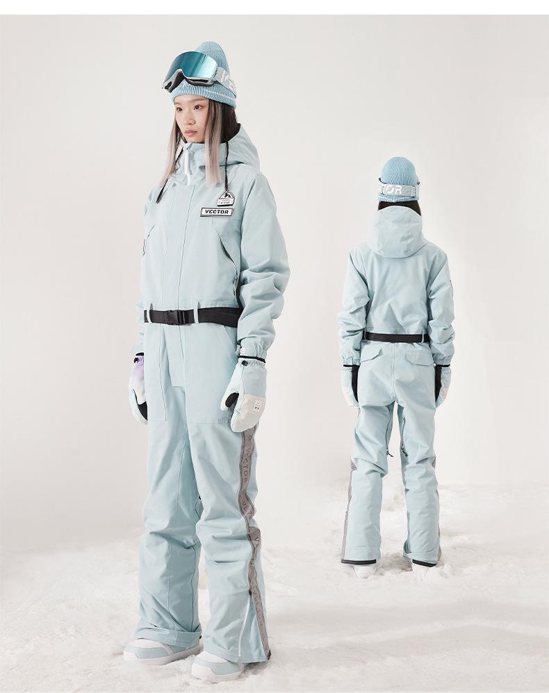 VECTOR Unisex Ski Suit: Warm, Windproof, Waterproof One-Piece Jumpsuit for Winter Outdoor Sports.