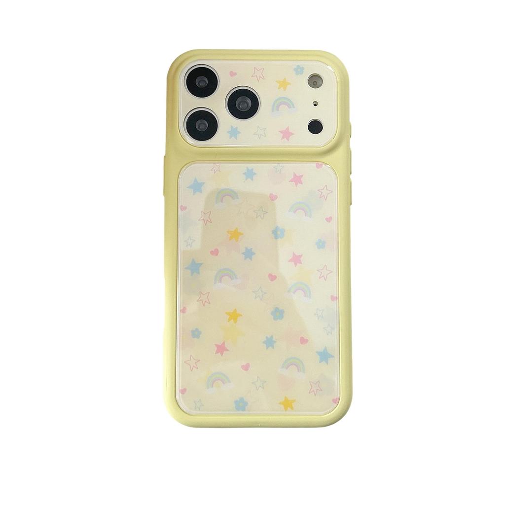 Apple iPhone 16/17 ProMax Yellow Stars & Moon Anti-Fall Case