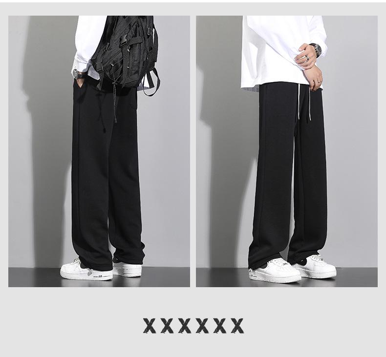 ACU Men's Gray Drawstring Sweatpants: Loose, Straight Leg, Versatile Casual for Spring & Autumn 2025