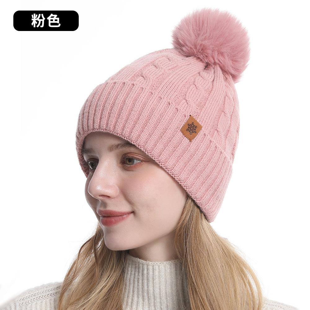 

Вязаная шапка, женская зимняя теплота, защита ушей при езде, шерстяная вязаная шапка, шарф, перчатки набор из трех предметов