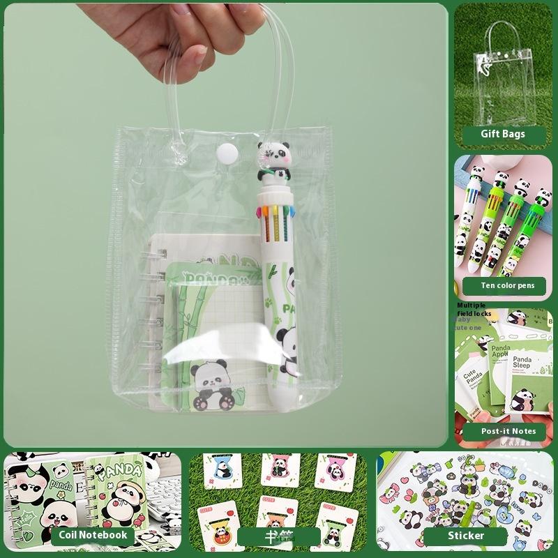 1 Set Pen Stickers Notebook Plush Pendants Handbag Final Prizes Stationery Gift Bag For Students Kawaii Capybara Stationery Kit