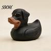 Funny Dog Car Decoration 3D Printed Rottweiler Duck Figurine, Dashboard Ornament Ornament, Desktop Entry Creative