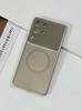For Samsung Galaxy S26 Plus S25 S24 S23 Ultra Matte PC Hard Magnetic Wireless Charging Glass Large Window Camera Protect Cover