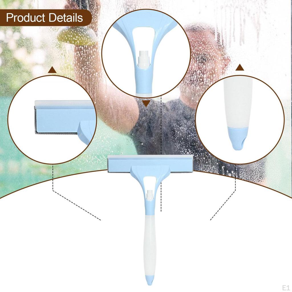 Shower Squeegee Glass Spade Handheld Water Cleaner Tool with Hole for Smooth Surface Home