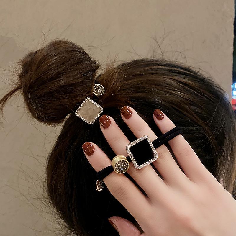 2025 Premium Rhinestone Ponytail Holder - Korean Style Hair Rope