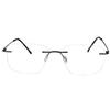 RSINC Smarty Rimless OD Light Weight Rectangular Unisex Eye Frame for All Ages (Black, Medium) GSJ078 54-18-140