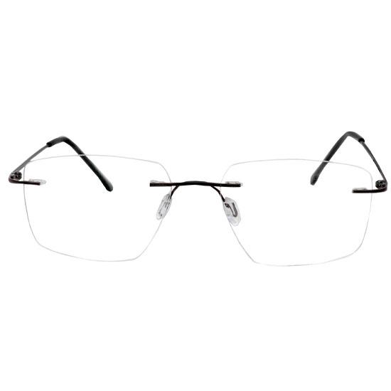 RSINC Smarty Rimless OD Light Weight Rectangular Unisex Eye Frame for All Ages (Black, Medium) GSJ078 54-18-140