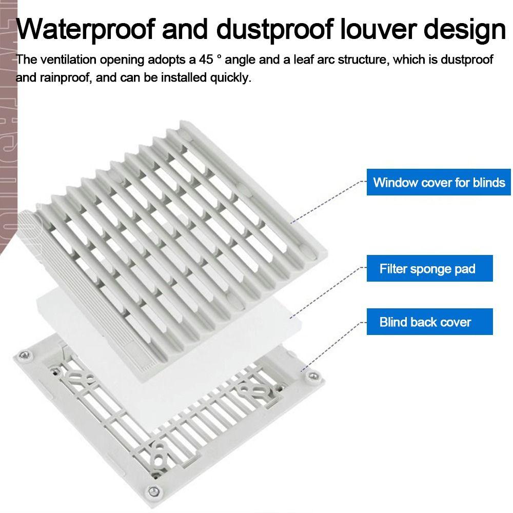 ABS Shutters Fan Grille Without Fan Dust-proof Louver Cabinet Ventilation Filter