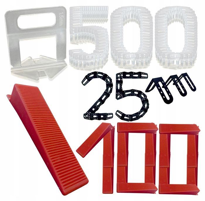 Kit de nivellement de carrelage - Sans marque - 625 pièces - Clips 1 5mm Coins Cales Pose Facile