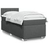 VidaXL Slatted Bed Base with Mattress Dark Grey 80x200 Cm Fabric 3288016