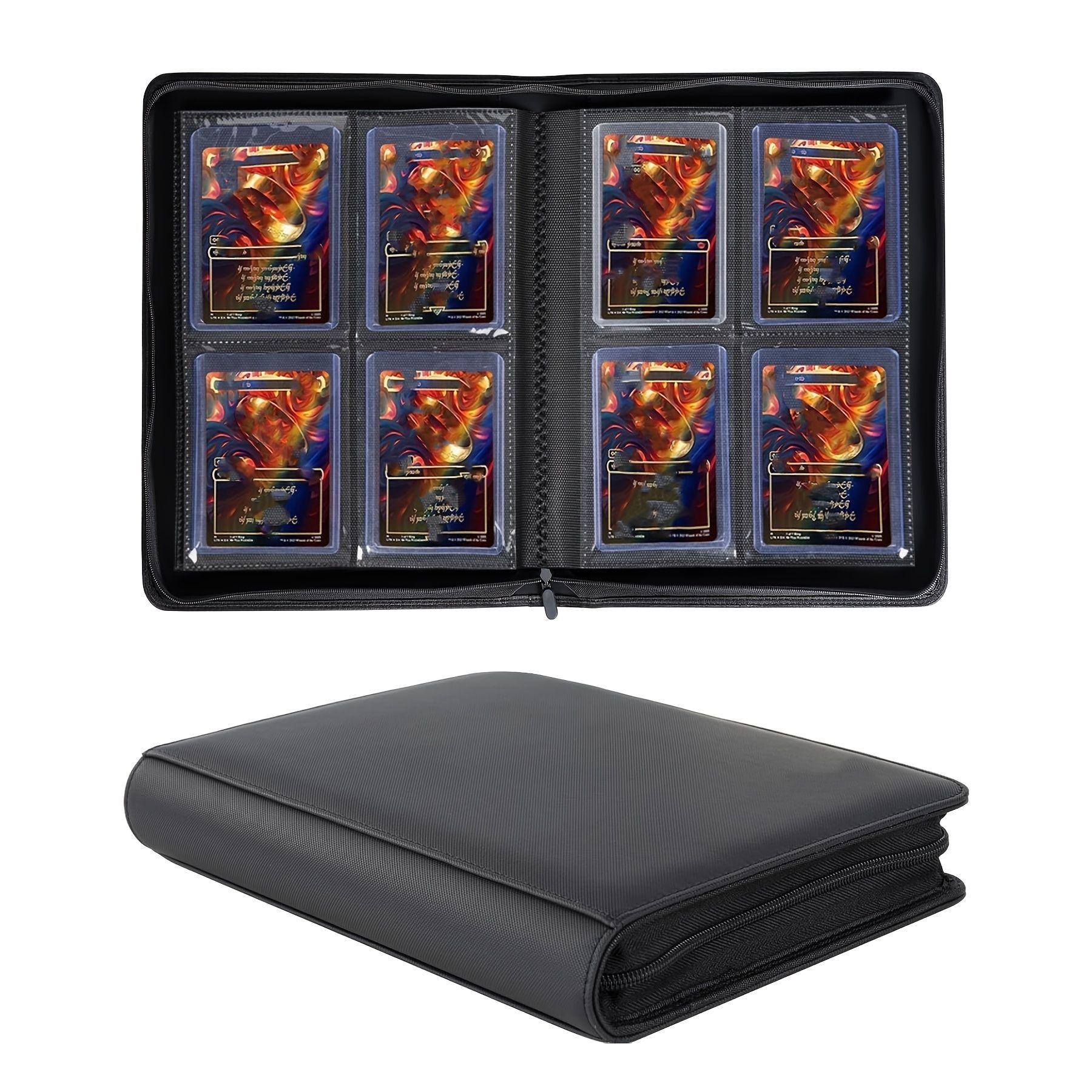 4-Pocket Zippered Card Binder 128 Slot for Yu-Gi-Oh! MTG Pokemon TCG Card Binder, Premium Portable Trading Card Album Collection чёрный