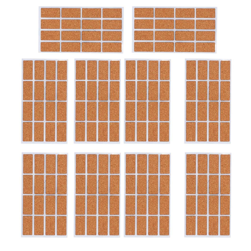 160 Stück Kork Holz Etiketten Aufkleber Wasserdicht Selbstklebend Namensschild Rechteckige Etiketten für Bastelarbeiten