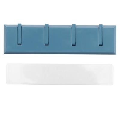Wall Row Hook Punch Free Coat Key Holder Door Hat Hanger for Bathroom Wall Door Decor(Dark Blue )