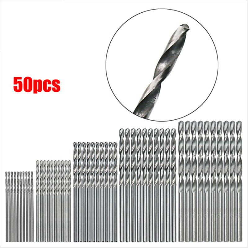 50Pcs Hss High Speed Steel Diamond Drill Bit Set Tool Coated Twist Drill
