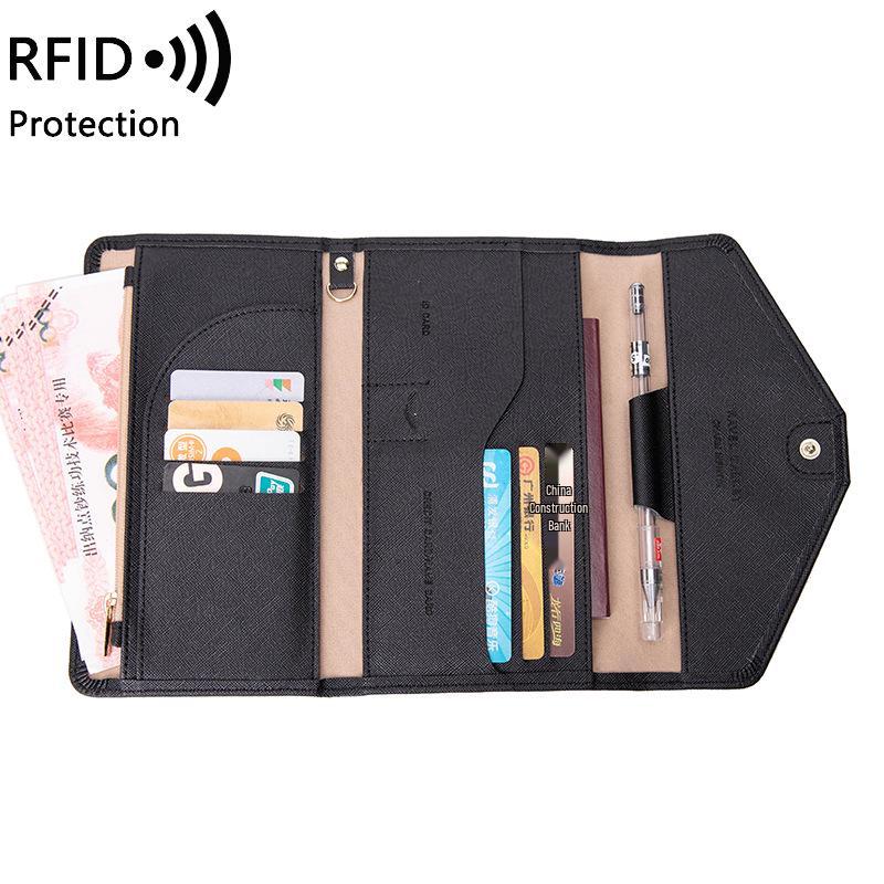 Tao Yin 2024 RFID Anti-Theft Passport and Card Holder: Simple, Solid Color, Multi-Functional for Travel