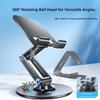Adjustable Height Portable Phone Holder 360 Rotating Foldable Aluminum Stand With Anti Slip Base For Mobile Devices