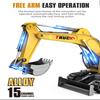 Alloy Rc Excavator Truck Toy Kids Remote Control Engineering Trucks Electric Vehicle Machine Games For Kids Boys Birthday Gifts