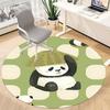 1pc Panda Pattern Office Round Area Rug, Indoor Mat Suitable For Office, Under Office Chairs Bedroom Living Room Home Decor, Room Deco