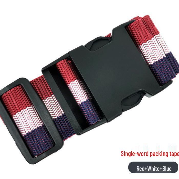 One-Word Buckle Luggage Strap: Secure, Lock-Free Packing Strap for Cross-Border Travel Suitcases & Trolleys