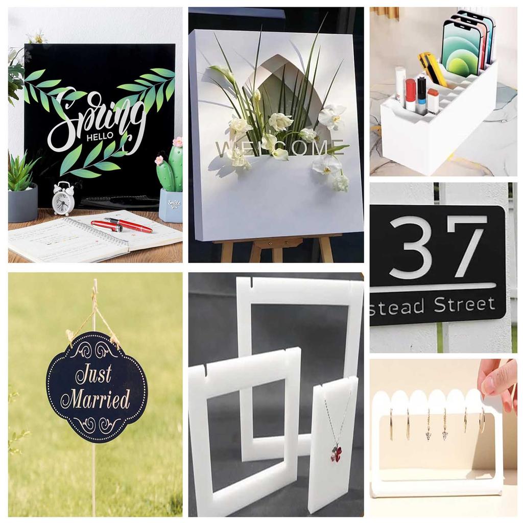 1Pcs Polypropylene Sheet Rigid Plastic Board, Engineering Plastic Sheet Lightweight PP Panel for Cutting , DIY, Water Tank, White  ,Black 200x300mm