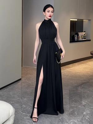 Sexy Party Prom Bodycon Midi Dress for Women Clothing Casual Elegant Sleeveless Office Lady One Piece Dress Korea Summer 2024