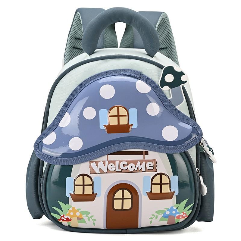 3D Molded Mushroom Cartoon Kids Backpack Toddlers 3-6 Years Old Lightweight School Bag With Padded Shoulder Straps
