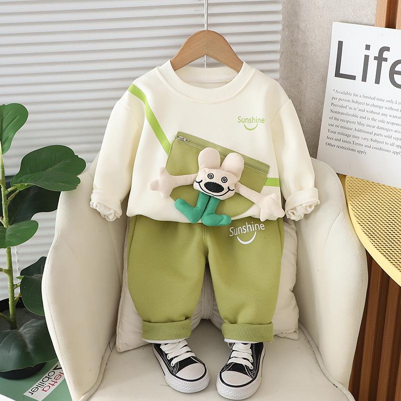 Boys' Set Autumn Clothing Children's Hoodie Set Autumn Doll Casual Korean Two-piece Set