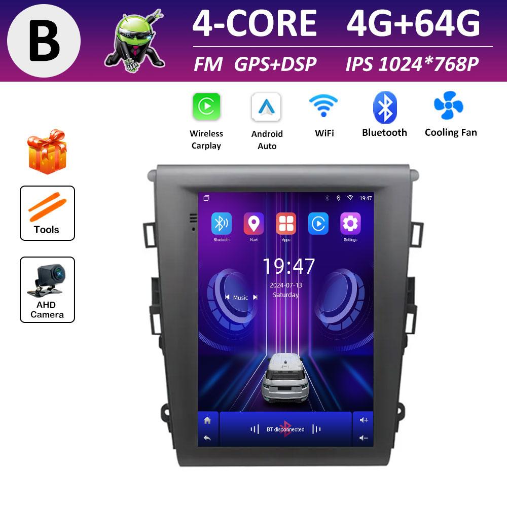 For Ford Mondeo Fusion MK5 2013 2014 2015 2016 - 2018 IPS Touch Screen Android Smart System DSP Stereo Car Multimedia Player 4G