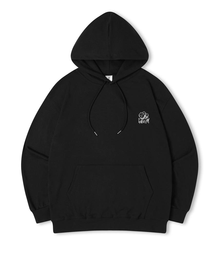 Dice Oversized Brushed Print Hooded Sweatshirt
