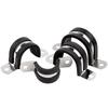 304Stainless Steel Ohm Tube Card U/R Type Water Pipe Clamp Rubber Strip Shock Absorption Insulation Horseback Saddle Throat Hoop