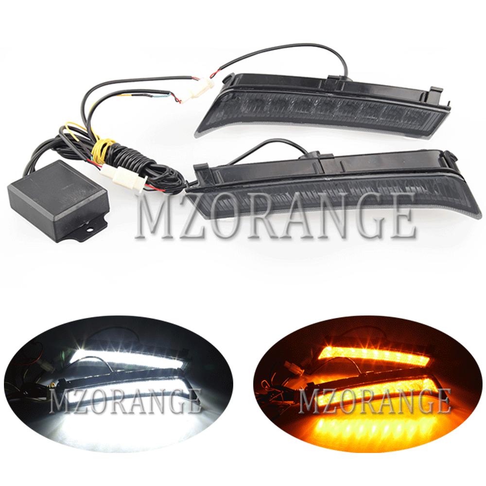 2 pcs LED DRL for Subaru Forester 2013-2018 Daytime Running Light Fog lights Headlight Turn Signal Lamp with Wire Harness
