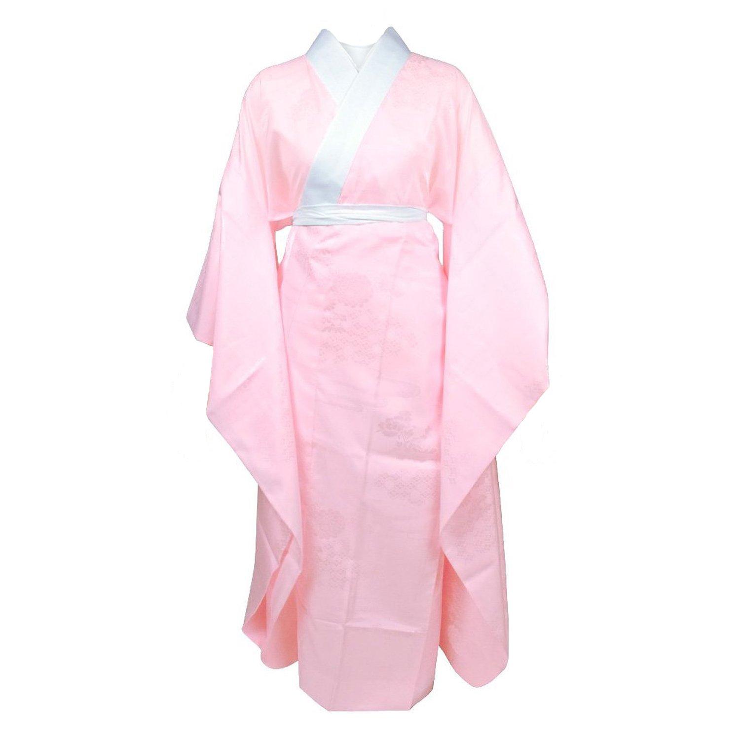 

Моющийся Длинный с Розовым Воротником [Kyoetsu] Нижнее белье, Кимоно Среднего размера с Длинным Рукавом, Кимоно Большого размера с Длинным Рукавом, С Рисунком, Полуворотник, розовый