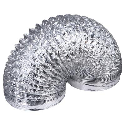 2M Double Layer Flexible Air Duct Hose Aluminum Foil Vent Pipe Leak Proof for Kitchen Exhaust Hvac Installation