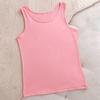 Women Plus Size Solid Color Round Neck Vest Sleeveless Top