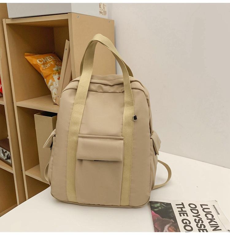 

Холщовый студенческий школьный рюкзак большой емкости для колледжа No Pendant хаки