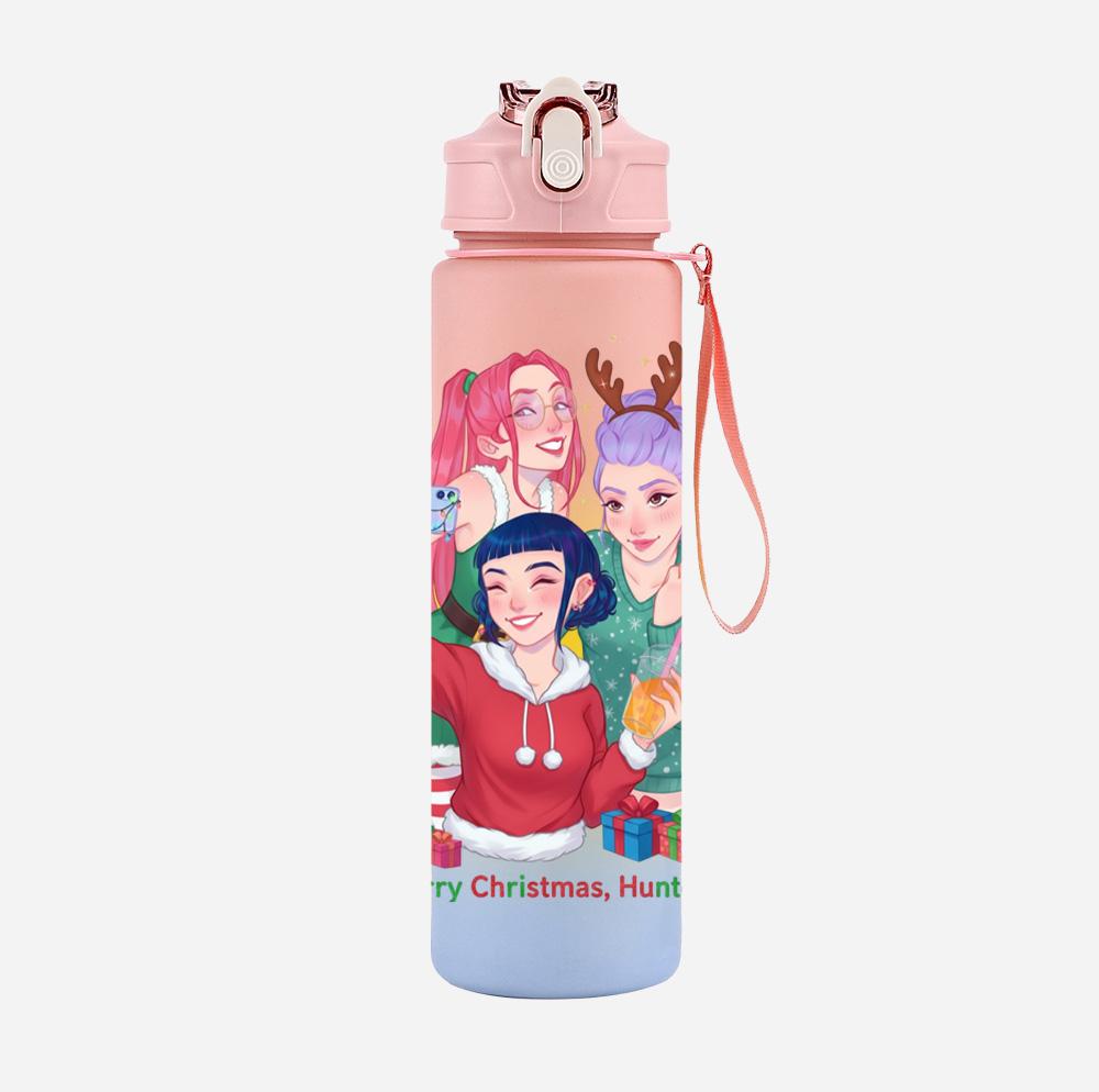 Bottiglia d'Acqua K-Pop Cacciatori di Demoni Stampata per Natale da 750 ml Tazza Grande Capacità Tazza da Acqua Portatile per Bambini Sport all'Aperto Regalo per Bambino