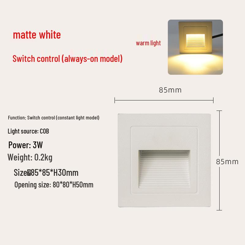 Outdoor LED Motion Sensor Step Light, Waterproof Recessed Aluminum Plinth Light