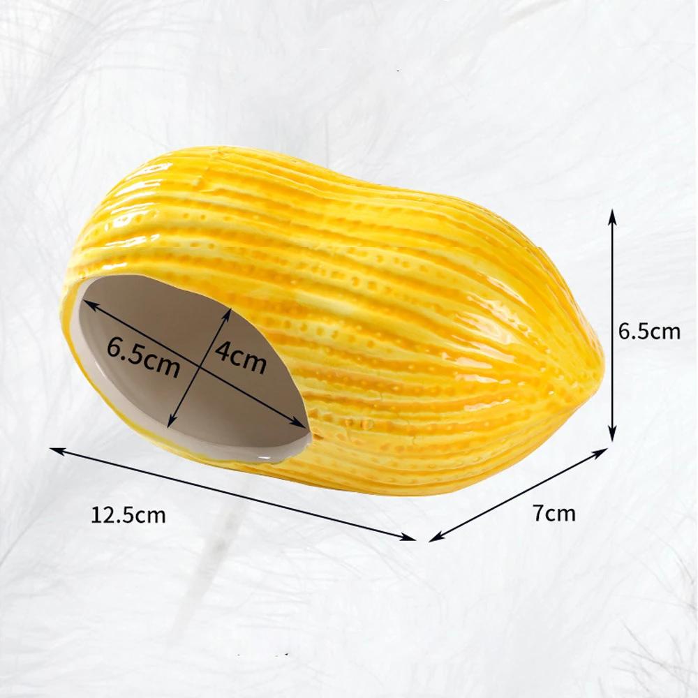 

Новая креативная форма орехов арахиса очаровательная керамическая клетка для хомяков: Домик и гнездо для мелких домашних животных, игрушки для крыс и хомяков, легкоочищаемые аксессуары