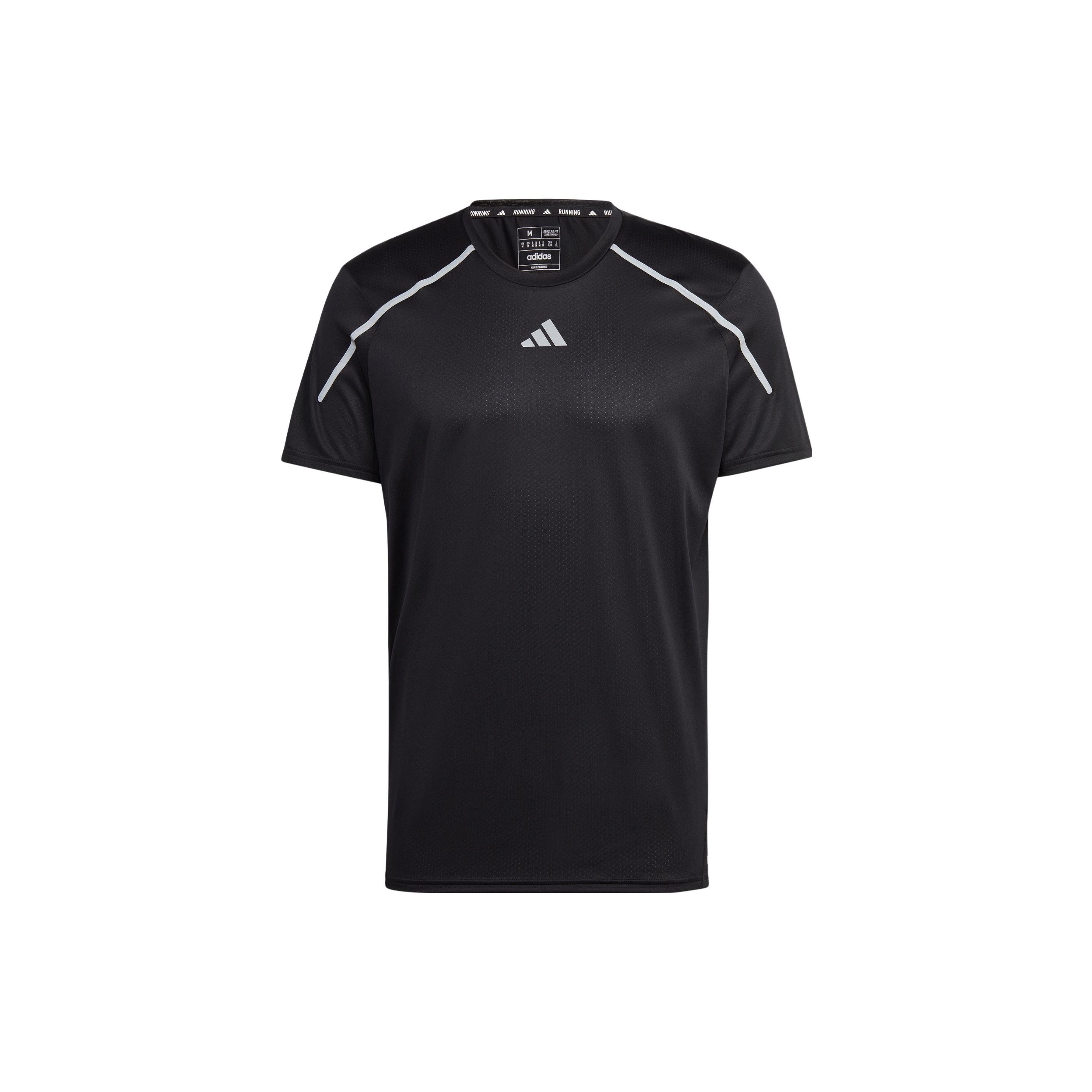 

Adidas Однотонная футболка с коротким рукавом для бега Мужские топы Черный HN8017 M